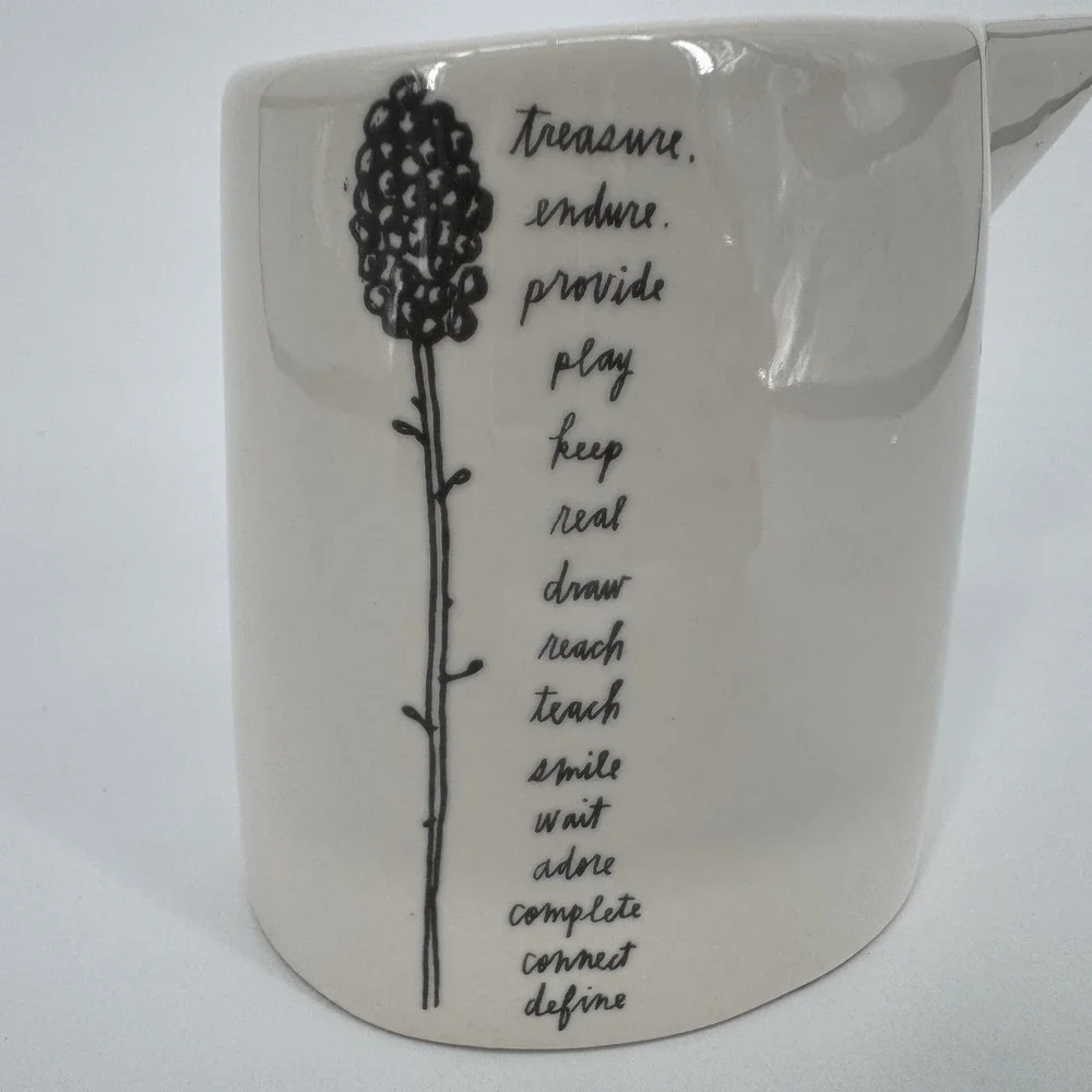 Rae Dunn by Magenta Stemline Wildflower Creamer Farmhouse Artisan Collection HTF